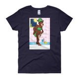 Werewolf Shaving in the Shower Women's Short Sleeve T-Shirt + House Of HaHa Best Cool Funniest Funny Gifts