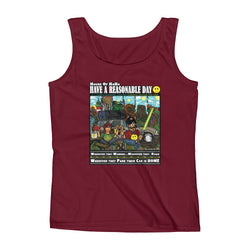 Have A Reasonable Day Camping Across America Ladies' Tank by Aaron Gardy + House Of HaHa Best Cool Funniest Funny Gifts