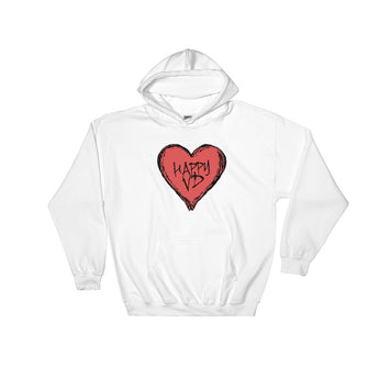 Happy VD Valentines Day Heart STD Holiday Humor  Heavy Hooded Hoodie Sweatshirt + House Of HaHa Best Cool Funniest Funny Gifts