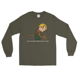 Why's Everybody Always Picking On Me? Men's Long Sleeve Aquaman Charlie Brown Mash-Up T-Shirt - House Of HaHa