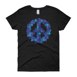 Puzzle Peace Sign Autism Spectrum Asperger Awareness Women's short sleeve t-shirt + House Of HaHa Best Cool Funniest Funny Gifts