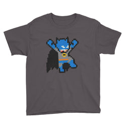Batman Perler Art Youth Short Sleeve T-Shirt by Silva Linings + House Of HaHa Best Cool Funniest Funny Gifts