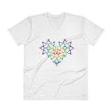 Rainbow Female Gender Venus Symbol Heart Love Unity V-Neck T-Shirt + House Of HaHa Best Cool Funniest Funny Gifts