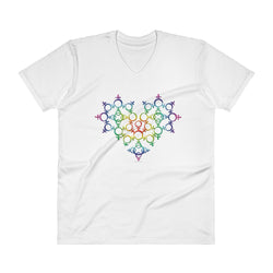 Rainbow Female Gender Venus Symbol Heart Love Unity V-Neck T-Shirt + House Of HaHa Best Cool Funniest Funny Gifts