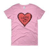 Happy VD Valentines Day Heart STD Holiday Humor  Women's Short Sleeve T-Shirt + House Of HaHa Best Cool Funniest Funny Gifts