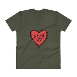 Happy VD Valentines Day Heart STD Holiday Humor Men's V-Neck T-Shirt + House Of HaHa Best Cool Funniest Funny Gifts