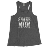 Proud Snake Mom Herping Herpetology Herper Snakes Women's Flowy Racerback Tank top + House Of HaHa Best Cool Funniest Funny Gifts