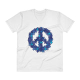 Puzzle Peace Sign Autism Spectrum Asperger Awareness Men's V-Neck T-Shirt + House Of HaHa Best Cool Funniest Funny Gifts