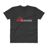 Ninjas without Borders Martial Arts Ninjutsu Fighter Men's V-Neck T-Shirt + House Of HaHa Best Cool Funniest Funny Gifts