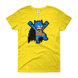 Batman Perler Art Women's Short Sleeve T-shirt  by Silva Linings + House Of HaHa Best Cool Funniest Funny Gifts