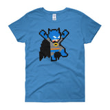 Batman Perler Art Women's Short Sleeve T-shirt  by Silva Linings + House Of HaHa Best Cool Funniest Funny Gifts