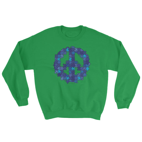 Puzzle Peace Sign Autism Spectrum Asperger Awareness Sweatshirt + House Of HaHa Best Cool Funniest Funny Gifts