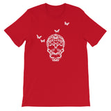 Skull Made of Butterflies Short-Sleeve Unisex Butterfly T-Shirt for Women and Men + House Of HaHa Best Cool Funniest Funny Gifts