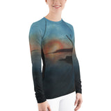 Sand Lake Estuary Sunset Oregon Coast  Dunes ATV Women's Rash Guard + House Of HaHa Best Cool Funniest Funny Gifts