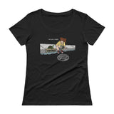 April in New York TMNT Are You a Ninja? Sewer Turtle Ladies' Scoopneck T-Shirt + House Of HaHa Best Cool Funniest Funny Gifts