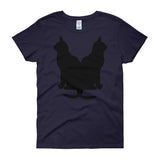 Black Cats Lucky Corset Women's Short Sleeve T-shirt + House Of HaHa Best Cool Funniest Funny Gifts