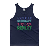 Explore Stargaze Dream Repeat Men's Tank Top + House Of HaHa Best Cool Funniest Funny Gifts