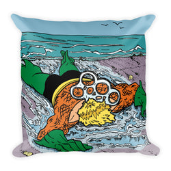 Please Recycle Death of Aquaman Parody Square Pillow + House Of HaHa Best Cool Funniest Funny Gifts
