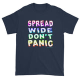 Spread Wide Don't Panic Men's Short Sleeve T-Shirt + House Of HaHa Best Cool Funniest Funny Gifts