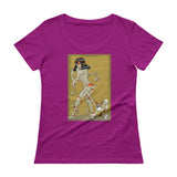 Mummy Pin-Up Ladies' Scoopneck T-Shirt + House Of HaHa Best Cool Funniest Funny Gifts