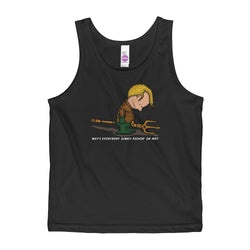 Why's Everybody Always Picking On Me? Aquaman Charlie Brown Mash-Up Kids' Tank Top - House Of HaHa