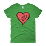 Happy VD Valentines Day Heart STD Holiday Humor  Women's Short Sleeve T-Shirt + House Of HaHa Best Cool Funniest Funny Gifts