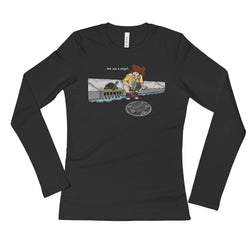 April in New York TMNT Parody Are You a Ninja? Sewer Turtle Ladies' Long Sleeve T-Shirt + House Of HaHa Best Cool Funniest Funny Gifts