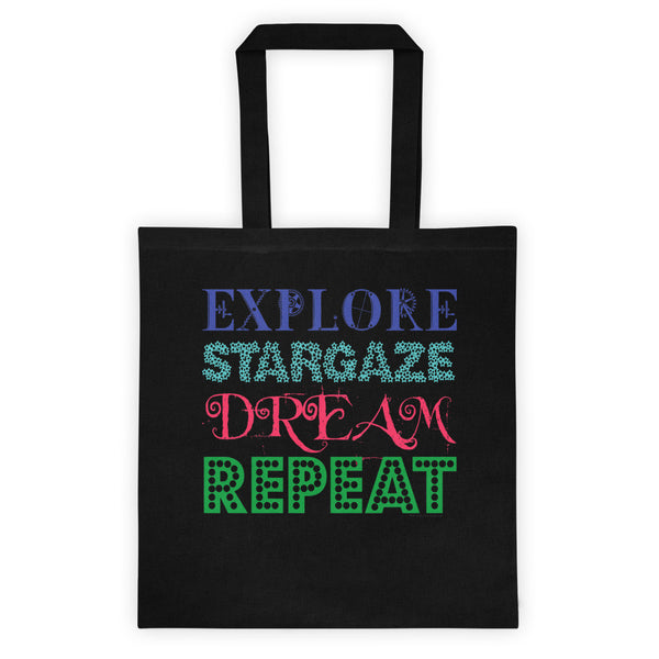 Explore Stargaze Dream Repeat Tote bag + House Of HaHa Best Cool Funniest Funny Gifts