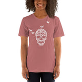 Skull Made of Butterflies Short-Sleeve Unisex Butterfly T-Shirt for Women and Men + House Of HaHa Best Cool Funniest Funny Gifts