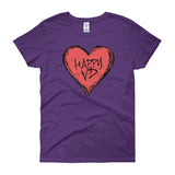 Happy VD Valentines Day Heart STD Holiday Humor  Women's Short Sleeve T-Shirt + House Of HaHa Best Cool Funniest Funny Gifts