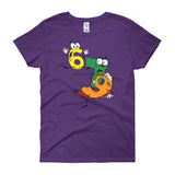 Why was 6 Afraid of 7 Seven Ate Nine Cute Zombie Pun Women's Short Sleeve T-shirt + House Of HaHa Best Cool Funniest Funny Gifts