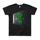 Midnight Snack Chibi Cthulhu Youth Short Sleeve T-Shirt - Made in USA + House Of HaHa Best Cool Funniest Funny Gifts