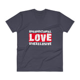 Unconditional Love Unexclusive Family Unity Peace V-Neck T-Shirt + House Of HaHa Best Cool Funniest Funny Gifts