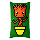 Baby Groot Perler Art Rectangular Pillow by Aubrey Silva + House Of HaHa Best Cool Funniest Funny Gifts