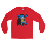 Batman Perler Art Long Sleeve T-Shirt by Silva Linings + House Of HaHa Best Cool Funniest Funny Gifts
