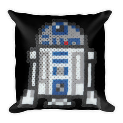 R2-D2 Perler Art Square Pillow by Aubrey Silva + House Of HaHa Best Cool Funniest Funny Gifts