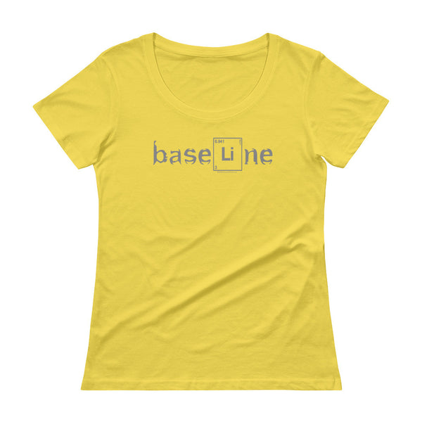 BaseLine Lithium Bipolar Awareness Ladies' Scoopneck T-Shirt + House Of HaHa Best Cool Funniest Funny Gifts