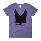 Black Cats Lucky Corset Women's Short Sleeve T-shirt + House Of HaHa Best Cool Funniest Funny Gifts