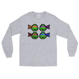 Ninja Turtles Perler Art Long Sleeve T-Shirt by Aubrey Silva + House Of HaHa Best Cool Funniest Funny Gifts