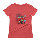 Red Skirts Security Team Ladies' Scoopneck Women's T-Shirt - House Of HaHa