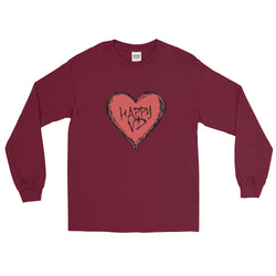 Happy VD Valentines Day Heart STD Holiday Humor  Men's Long Sleeve T-Shirt + House Of HaHa Best Cool Funniest Funny Gifts