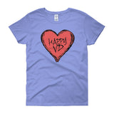 Happy VD Valentines Day Heart STD Holiday Humor  Women's Short Sleeve T-Shirt + House Of HaHa Best Cool Funniest Funny Gifts