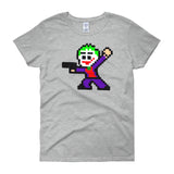 Joker Perler Art Women's Short Sleeve T-Shirt by Silva Linings + House Of HaHa Best Cool Funniest Funny Gifts