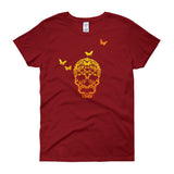 Butterfly Skull Women's Short Sleeve Ladies' T-Shirt - House Of HaHa