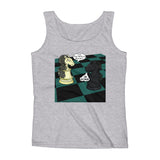 White Knight Dark Knight Batman Chess Match Pun Parody Ladies' Tank Top + House Of HaHa Best Cool Funniest Funny Gifts