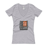 Super Blow Me Nintendo Cartridge Advice Parody Women's V-Neck T-shirt + House Of HaHa Best Cool Funniest Funny Gifts