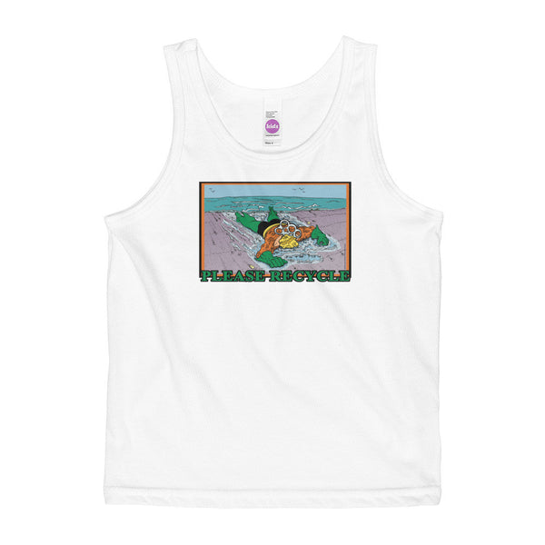 Please Recycle Kids' Aquaman Parody Tank Top - Made in USA - House Of HaHa