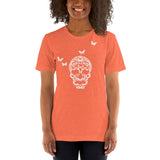 Skull Made of Butterflies Short-Sleeve Unisex Butterfly T-Shirt for Women and Men + House Of HaHa Best Cool Funniest Funny Gifts