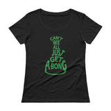 Can't We All Just Get a Bong Ladies' Scoopneck Women's T-Shirt + House Of HaHa Best Cool Funniest Funny Gifts