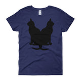 Black Cats Lucky Corset Women's Short Sleeve T-shirt + House Of HaHa Best Cool Funniest Funny Gifts